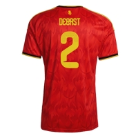 Camiseta Bélgica Zeno Debast #2 Primera Equipación Replica Mundial 2026 mangas cortas